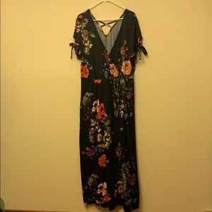 Plus Size Maxi Wrap Dress
